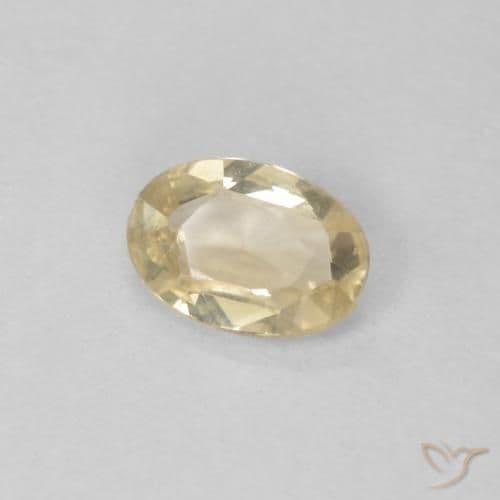0.40ct Natural Cream Sapphire, Oval Cut, 5.7x3.9 mm