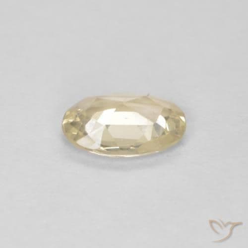 0.40ct Natural Cream Sapphire, Oval Cut, 5.7x3.9 mm