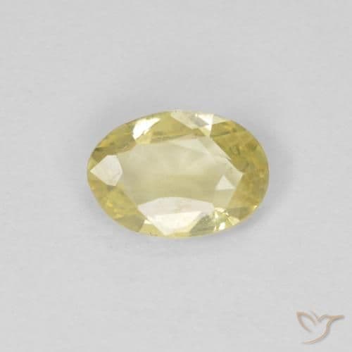 0.54ct Natural Light Gold Sapphire, Oval Cut, 5.7x4 mm