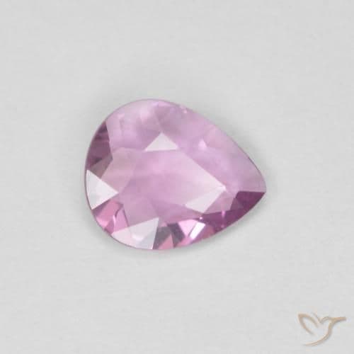 0.62ct Natural Medium Pink Sapphire, Pear Shape, 5.7x4.7 mm