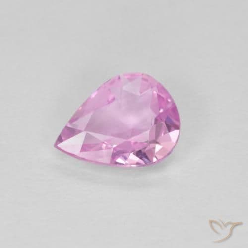 0.62ct Natural Medium Pink Sapphire, Pear Shape, 5.7x4.7 mm