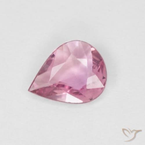 0.72ct Intense Pinkish Purple Sapphire, Pear Shape, 6.1x4.8 mm
