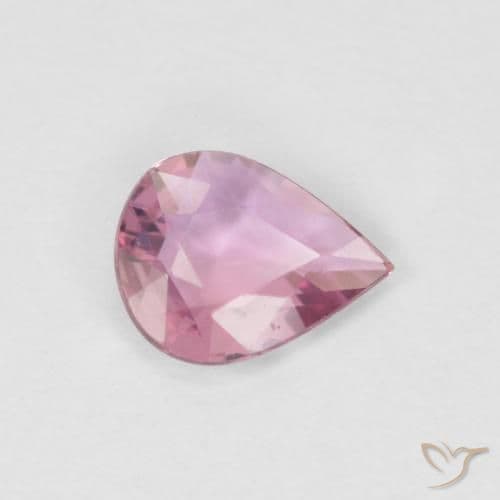0.40ct Natural Light Magenta Sapphire, Pear Shape, 6x4.8 mm
