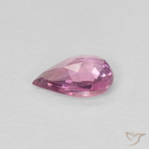 0.40ct Natural Light Magenta Sapphire, Pear Shape, 6x4.8 mm