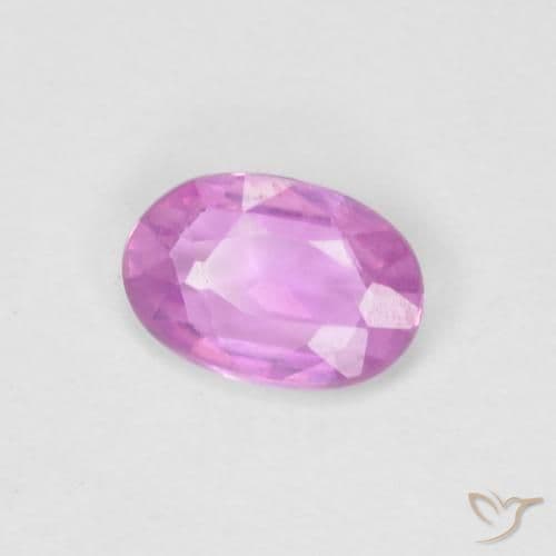 0.47ct Intense Pinkish Purple Sapphire, Oval Cut, 6x4.1 mm
