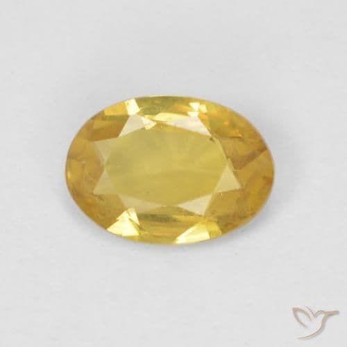 0.70ct Natural Medium Golden Sapphire, Oval Cut, 6.6x4.7 mm