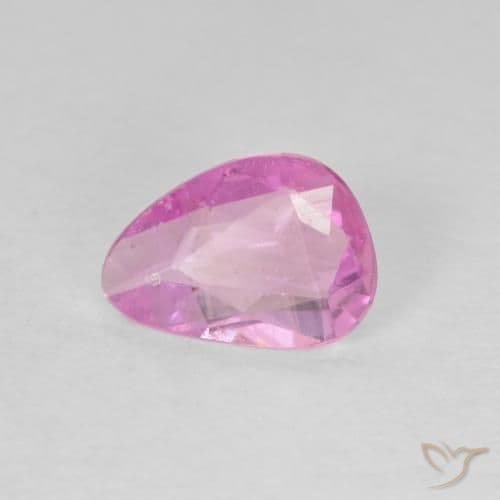 0.48ct Natural Hot Pink Sapphire, Pear Shape, 6.8x4.7 mm