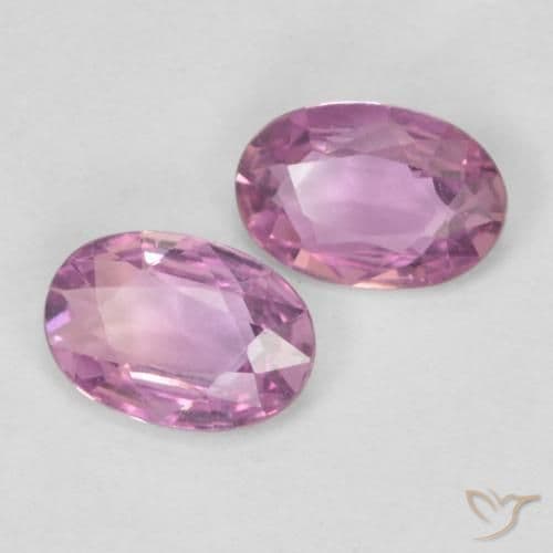 0.78ct Very Light Royal Purple Pink Sapphire, Oval Cut, 5.9x4 mm