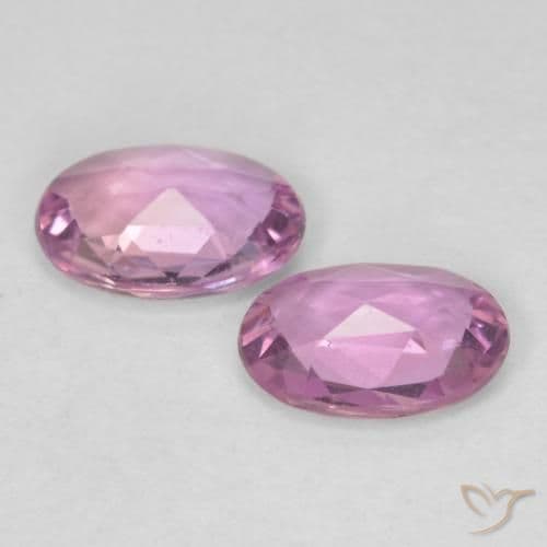 0.78ct Very Light Royal Purple Pink Sapphire, Oval Cut, 5.9x4 mm
