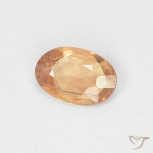 0.38ct Light Peachy Golden Sapphire, Oval Cut, 5.8x4 mm