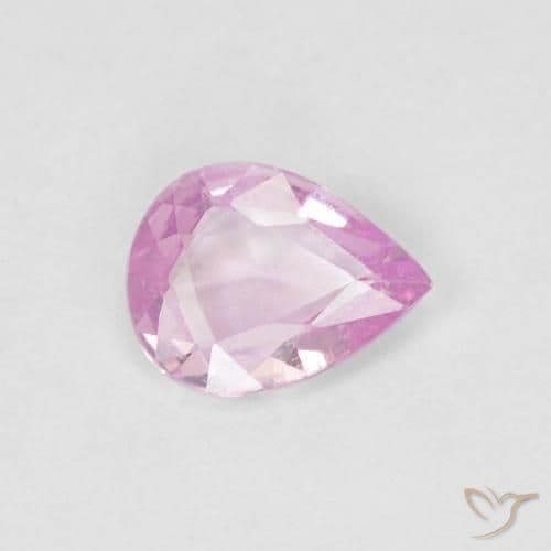 0.44ct Light Royal Purple Pink Sapphire, Pear Shape, 6x4.7 mm