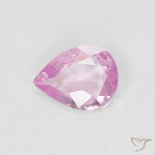 0.44ct Light Royal Purple Pink Sapphire, Pear Shape, 6x4.7 mm
