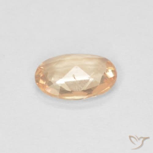 0.38ct Light Peach Orange Sapphire, Oval Cut, 5.8x4 mm