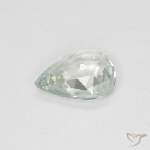 0.47ct Natural Light Green Sapphire, Pear Shape, 6x4.9 mm