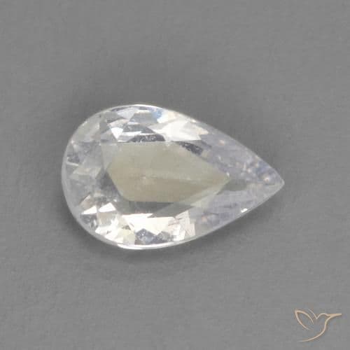 0.35ct Natural Medium Grey Sapphire, Pear Shape, 5.9x3.8 mm