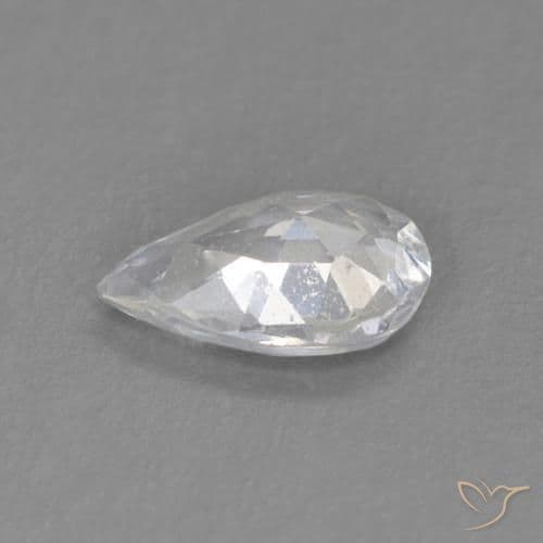 0.35ct Natural Medium Grey Sapphire, Pear Shape, 5.9x3.8 mm
