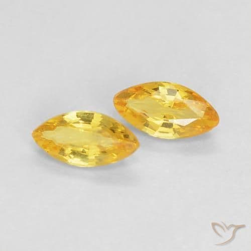 1.76ct Natural Golden Sapphire, Marquise, 5.1x2.4 mm