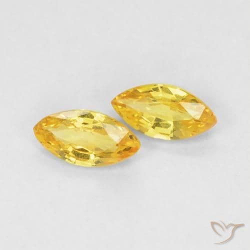 0.36ct Natural Honey Yellow Sapphire, Marquise, 4.9x2.5 mm