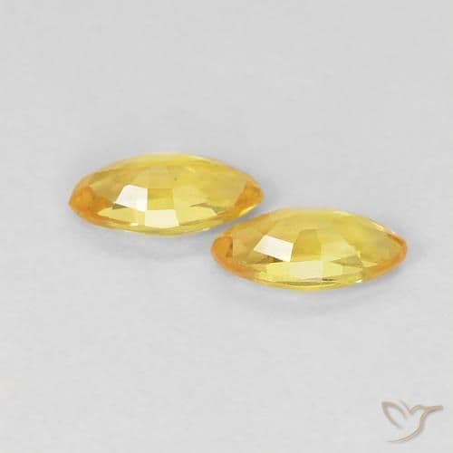 0.36ct Natural Honey Yellow Sapphire, Marquise, 4.9x2.5 mm