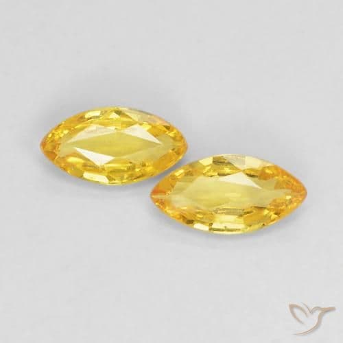 0.34ct Light Honey Yellow Sapphire, Marquise, 5.1x2.6 mm