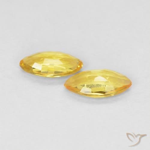 0.33ct Natural Medium Yellow Sapphire, Marquise, 5.2x2.6 mm