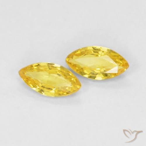 0.35ct Natural Tuscany Yellow Sapphire, Marquise, 5x2.6 mm