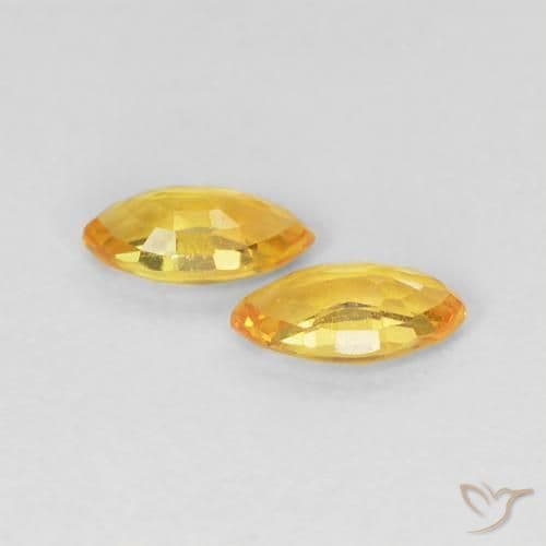 0.38ct Natural Golden Sapphire, Marquise, 4.9x2.6 mm