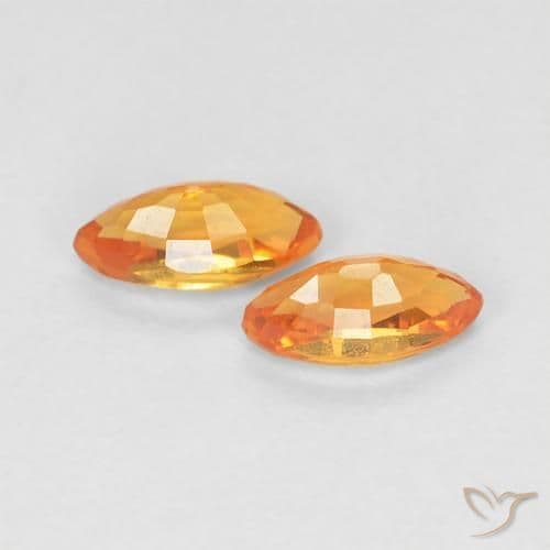 0.49ct Natural Bright Orange Sapphire, Marquise, 5.2x2.6 mm