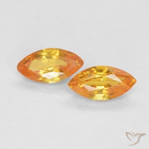 1.76ct Natural Golden Sapphire, Marquise, 5.1x2.4 mm