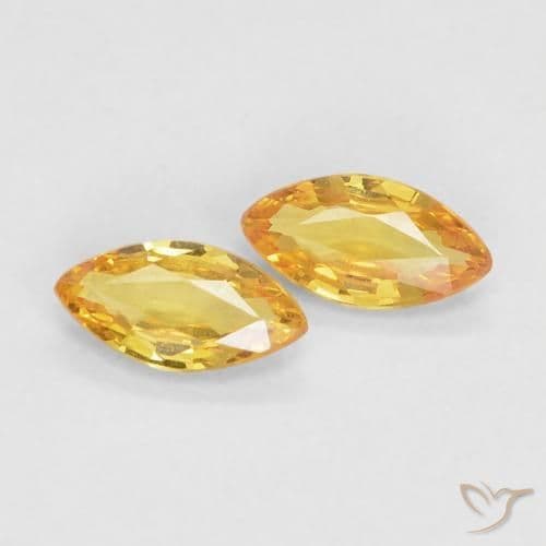 0.35ct Natural Medium Golden Sapphire, Marquise, 5.1x2.6 mm
