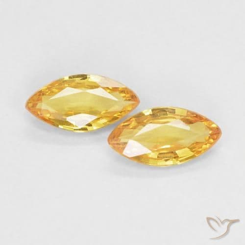 0.35ct Natural Medium Golden Sapphire, Marquise, 5.1x2.6 mm