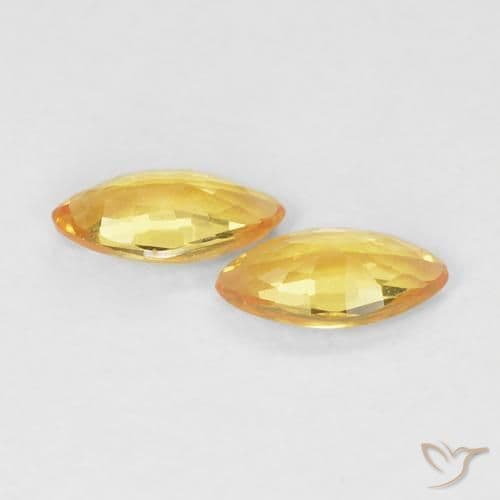 0.35ct Natural Medium Golden Sapphire, Marquise, 5.1x2.6 mm
