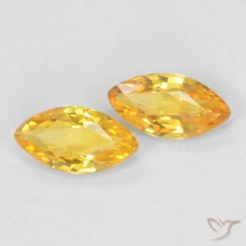 0.34ct Natural Bright Gold Sapphire, Marquise, 4.9x2.6 mm