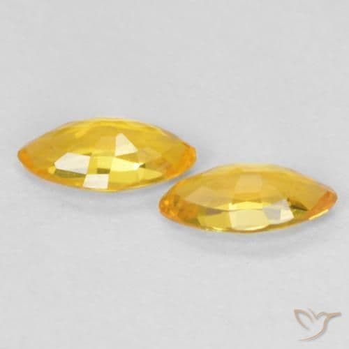 0.34ct Natural Bright Gold Sapphire, Marquise, 4.9x2.6 mm
