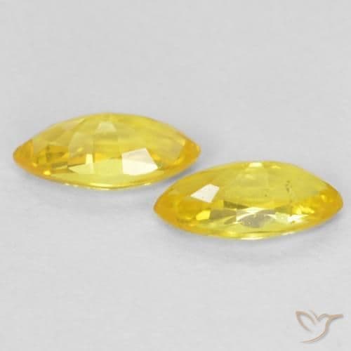 0.42ct Natural Medium Yellow Sapphire, Marquise, 5.1x2.9 mm