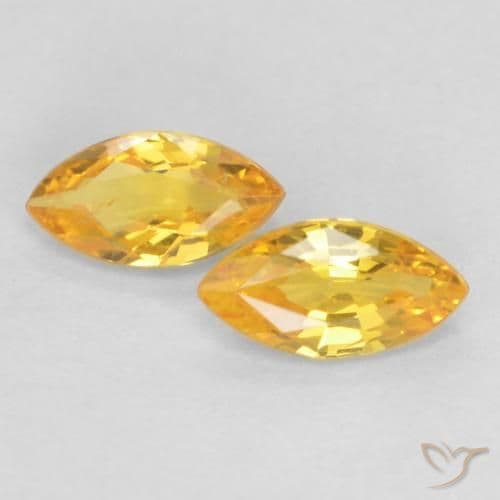 0.38ct Natural Bright Gold Sapphire, Marquise, 5.1x2.6 mm