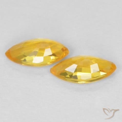 0.38ct Natural Bright Gold Sapphire, Marquise, 5.1x2.6 mm