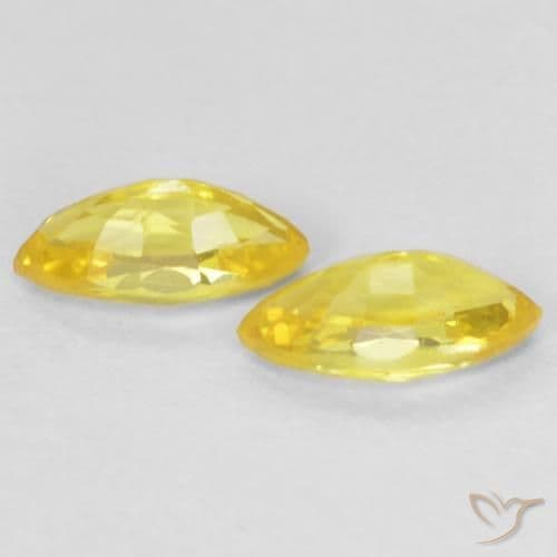 0.44ct Natural Medium Yellow Sapphire, Marquise, 5.3x2.6 mm
