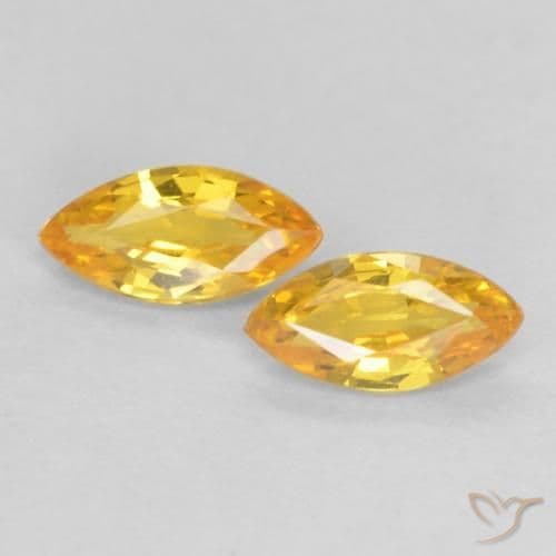 0.33ct Natural Medium Gold Sapphire, Marquise, 5x2.4 mm