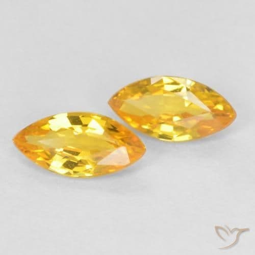 0.33ct Natural Medium Gold Sapphire, Marquise, 5x2.4 mm