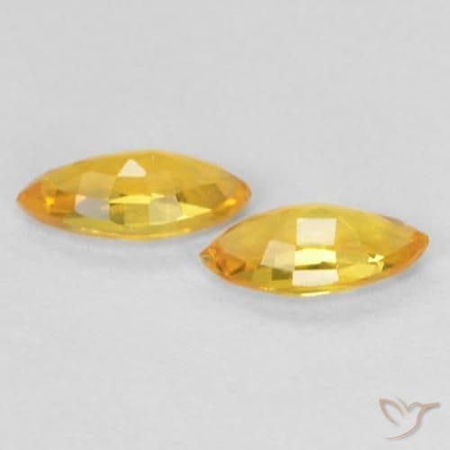0.33ct Natural Medium Gold Sapphire, Marquise, 5x2.4 mm