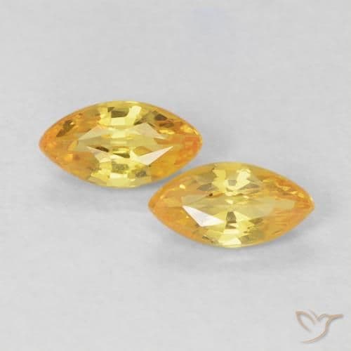 0.34ct Light Honey Yellow Sapphire, Marquise, 5.1x2.6 mm