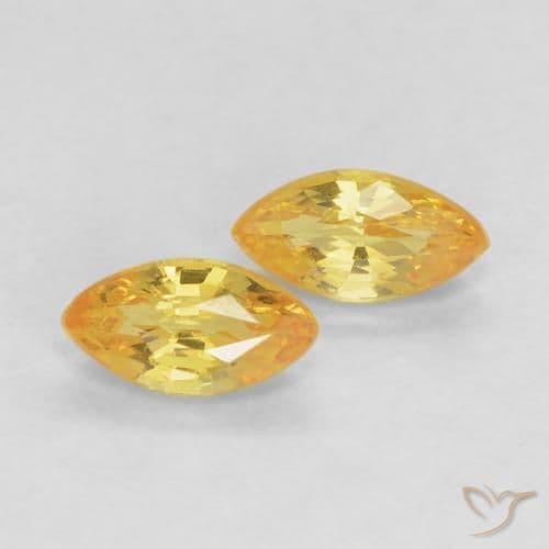 0.40ct Natural Tuscany Yellow Sapphire, Marquise, 4.9x2.5 mm