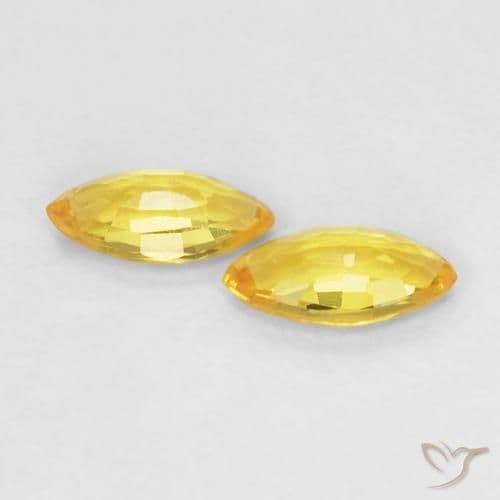 0.34ct Light Honey Yellow Sapphire, Marquise, 5.1x2.6 mm
