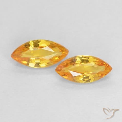 1.76ct Natural Golden Sapphire, Marquise, 5.1x2.4 mm