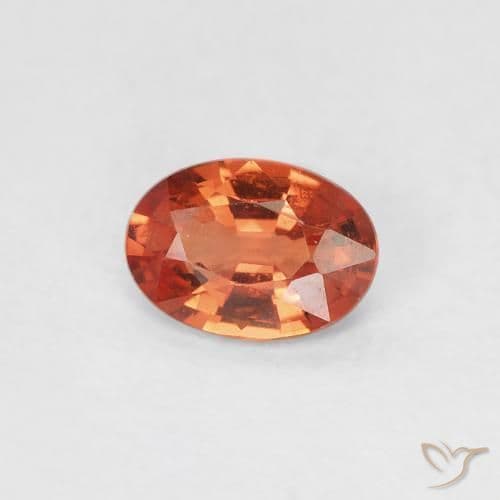 0.48ct Natural Medium Orange Sapphire, Oval Cut, 5.7x4 mm