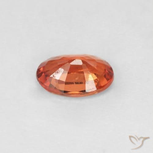 0.48ct Natural Medium Orange Sapphire, Oval Cut, 5.7x4 mm