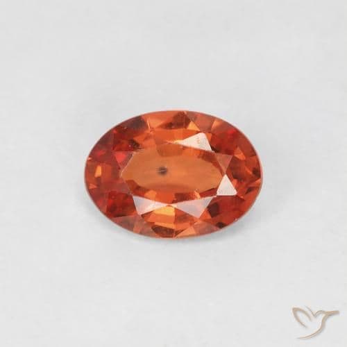 0.52ct Natural Bright Orange Sapphire, Oval Cut, 5.9x4.2 mm
