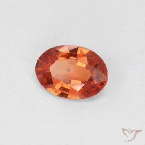 0.47ct Natural Medium Orange Sapphire, Oval Cut, 5.7x4.1 mm