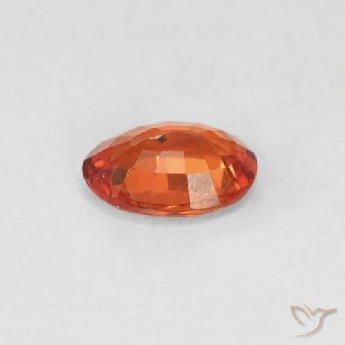 0.47ct Natural Medium Orange Sapphire, Oval Cut, 5.7x4.1 mm
